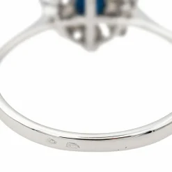 Bague Pompadour Or blanc Saphir, Diamant