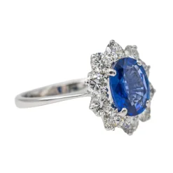 Bague Pompadour Or blanc Saphir