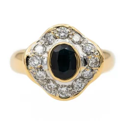 Bague Pompadour Or jaune Saphir