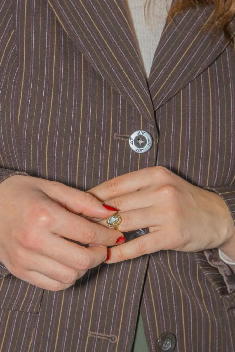 Bague Pompadour Or jaune Aigue marine, Diamant