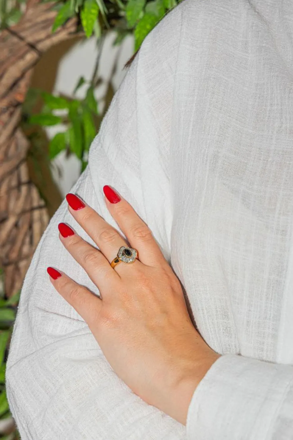 Bague Pompadour Or jaune Saphir