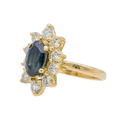 Bague Pompadour Or jaune Saphir
