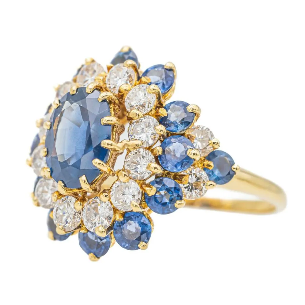 Bague Pompadour Or jaune Saphir