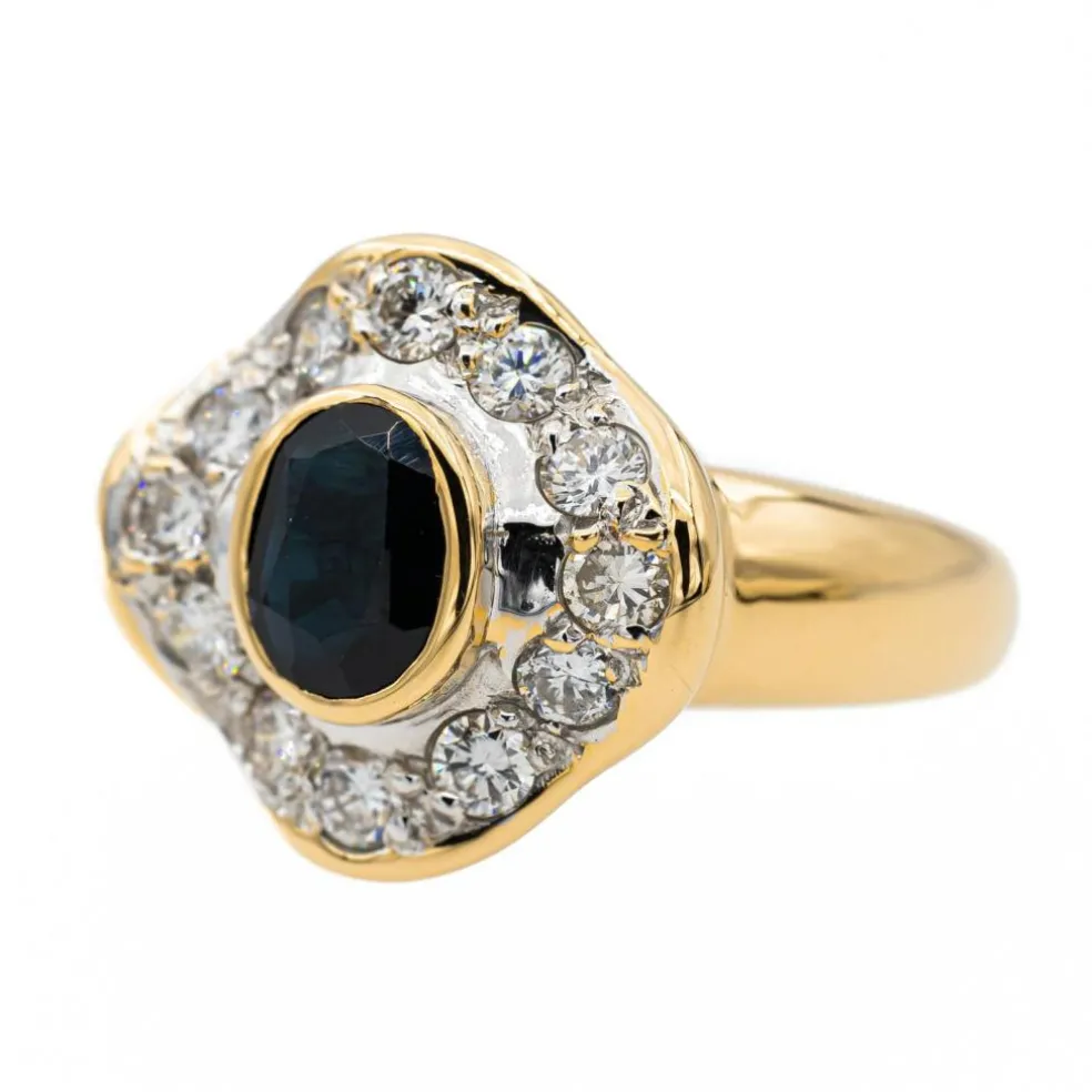 Bague Pompadour Or jaune Saphir