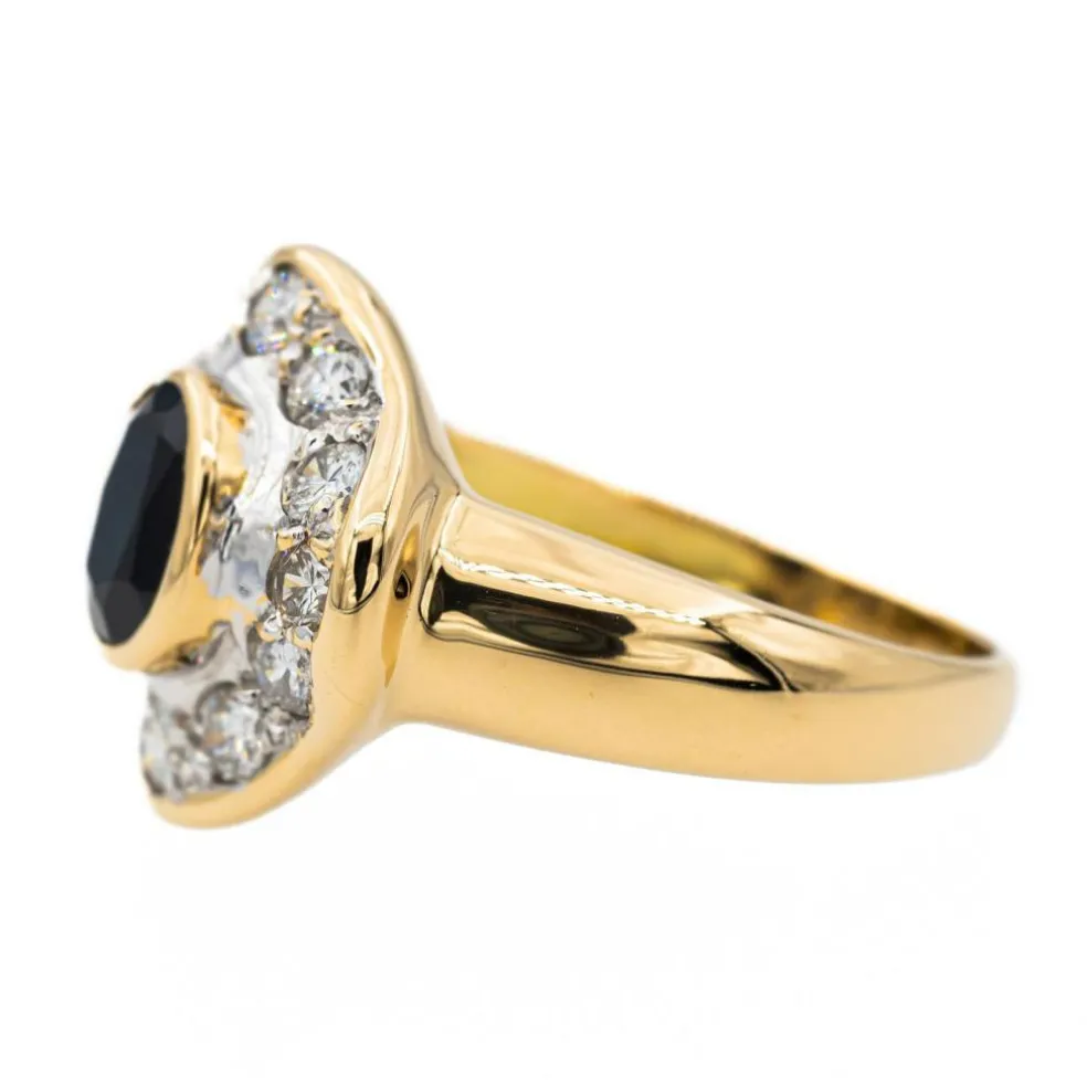 Bague Pompadour Or jaune Saphir