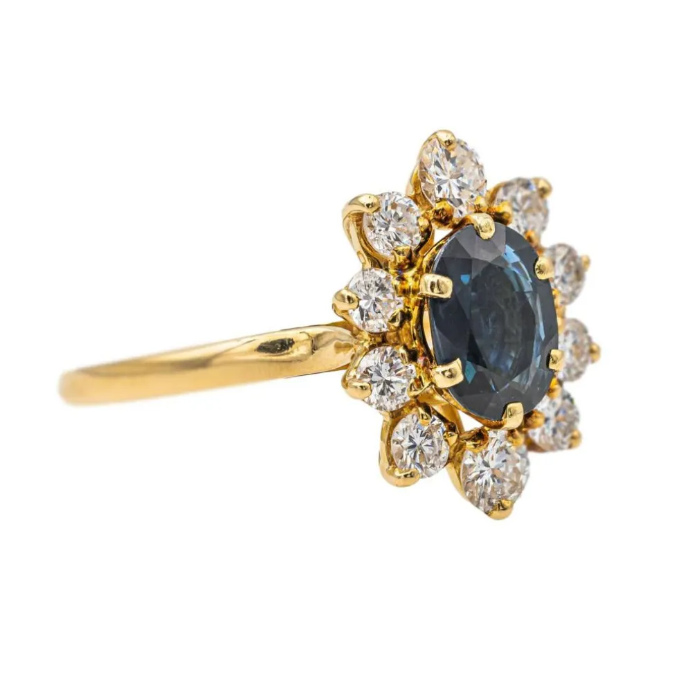 Bague Pompadour Or jaune Saphir