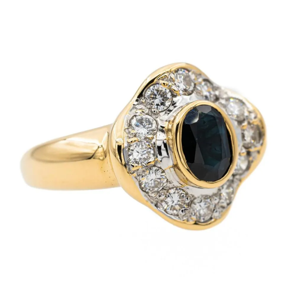Bague Pompadour Or jaune Saphir