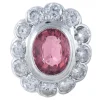 Bague Pompadour platine tourmaline