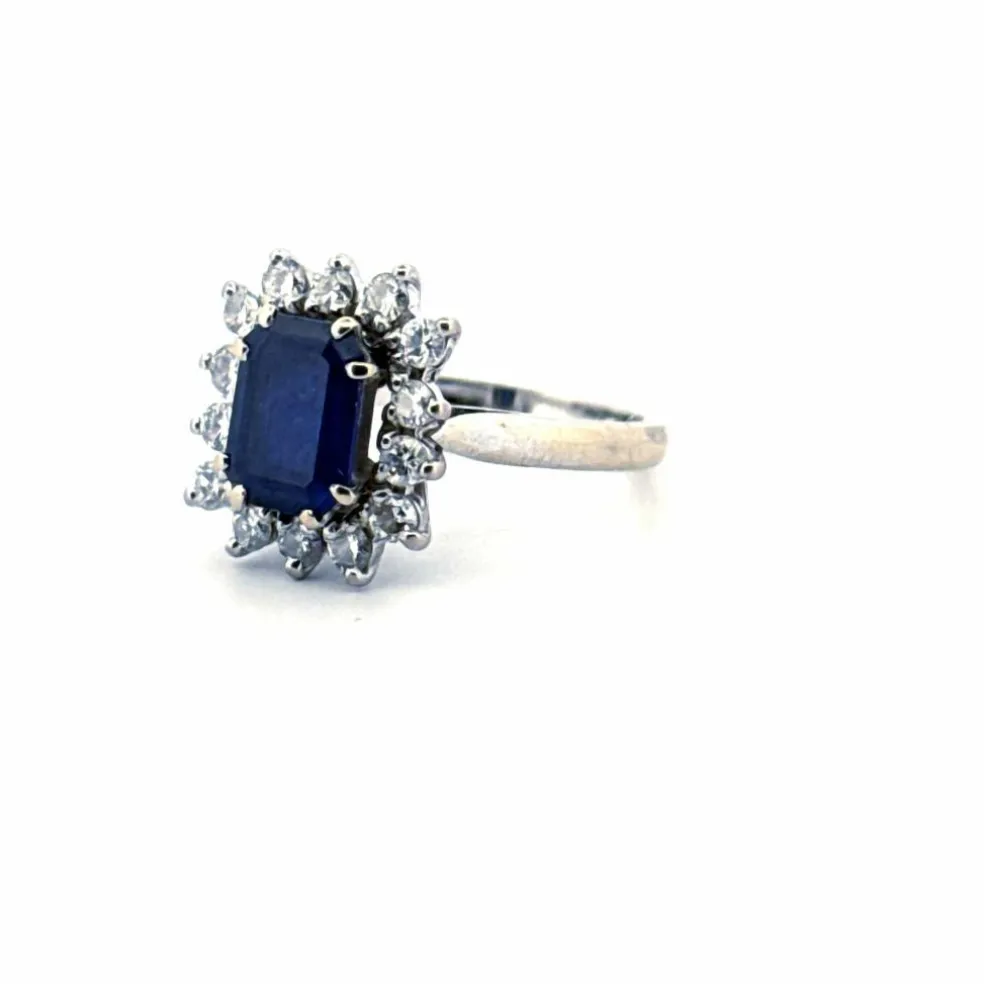 Bague Pompadour Platine Tanzanite & Diamants