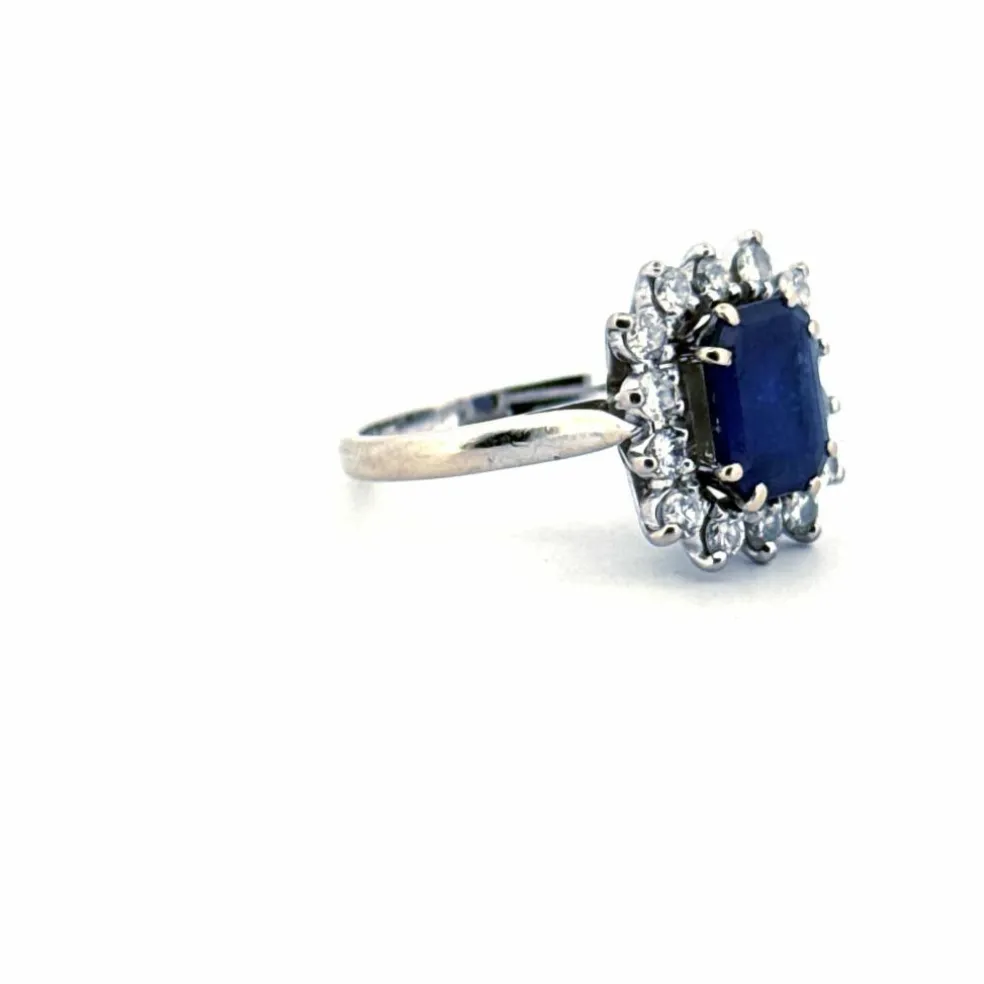 Bague Pompadour Platine Tanzanite & Diamants