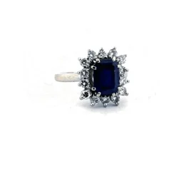 Bague Pompadour Platine Tanzanite & Diamants