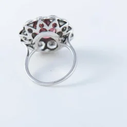 Bague Pompadour platine tourmaline