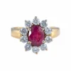 Bague Pompadour Rubis Diamants