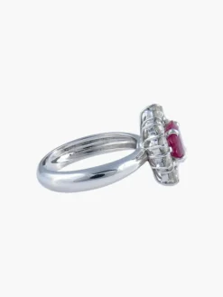 Bague Pompadour Rubis Diamants