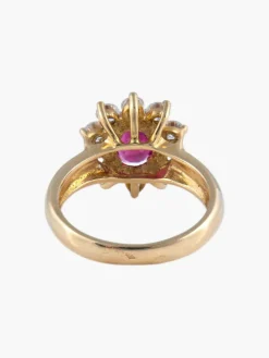 Bague Pompadour Rubis Diamants