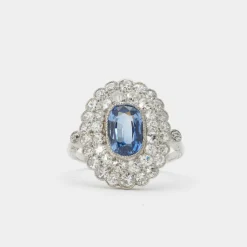 Bague pompadour saphir 1930
