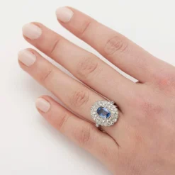Bague pompadour saphir 1930
