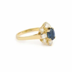 Bague Pompadour Saphir 1.20 Diamants