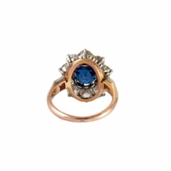 BAGUE POMPADOUR SAPHIR & DIAMANTS