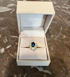 Bague Pompadour Saphir 1.20 Diamants