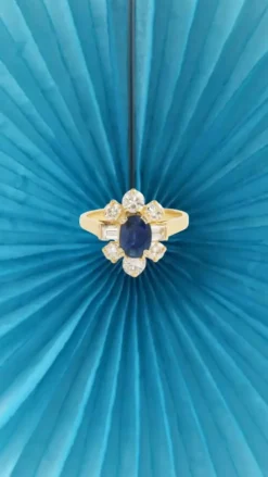 Bague Pompadour Saphir 1.20 Diamants