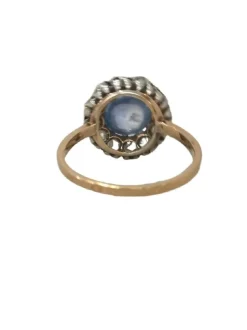 Bague Pompadour Saphir Cabochon Diamants