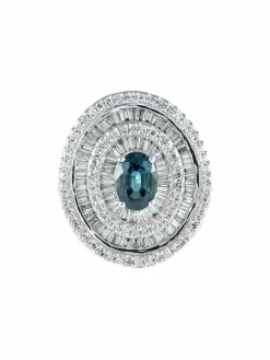 Bague Pompadour Saphir Diamants