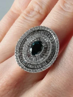 Bague Pompadour Saphir Diamants