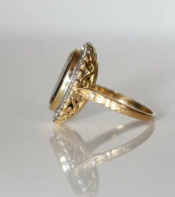 Bague Pompadour Saphir Diamants
