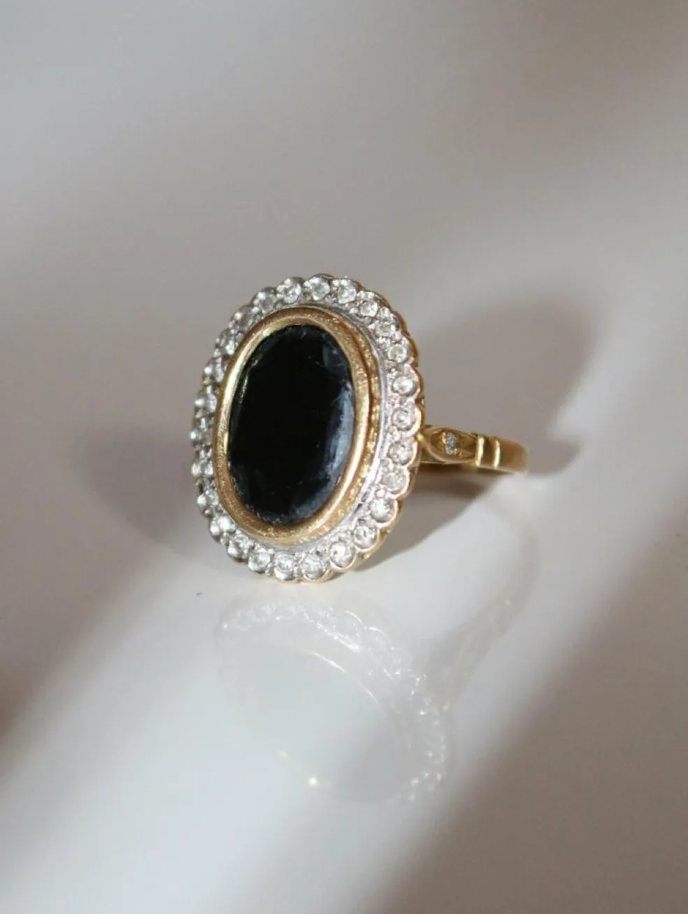 Bague Pompadour Saphir Diamants