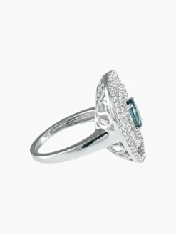 Bague Pompadour Saphir Diamants
