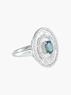 Bague Pompadour Saphir Diamants