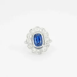 Bague Pompadour Saphir et Diamants