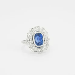 Bague Pompadour Saphir et Diamants