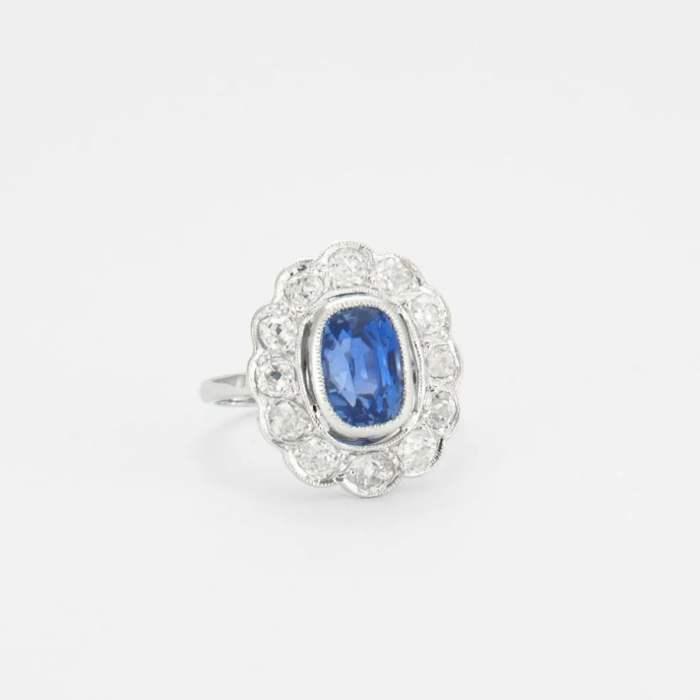 Bague Pompadour Saphir et Diamants