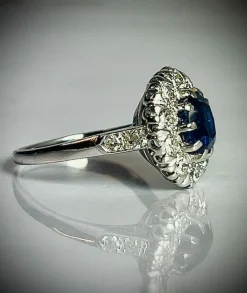 Bague Pompadour Saphir et Diamants