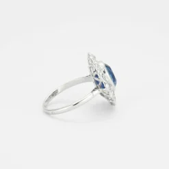 Bague Pompadour Saphir et Diamants