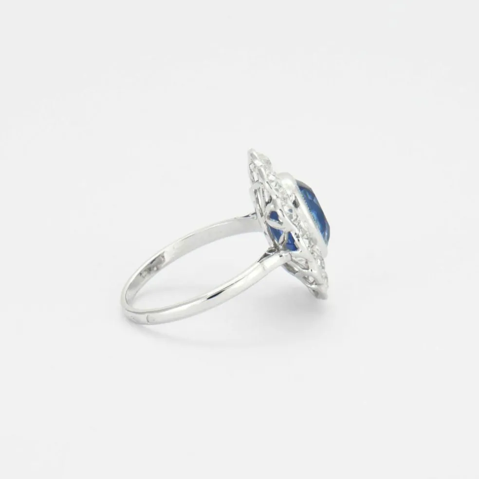 Bague Pompadour Saphir et Diamants