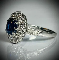 Bague Pompadour Saphir et Diamants