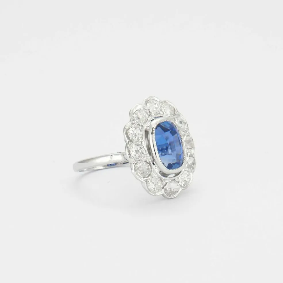 Bague Pompadour Saphir et Diamants