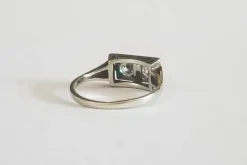 Bague pont or blanc diamants 0.50 carats