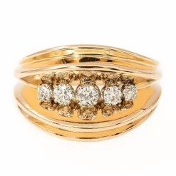Bague Pont Or rose Diamant