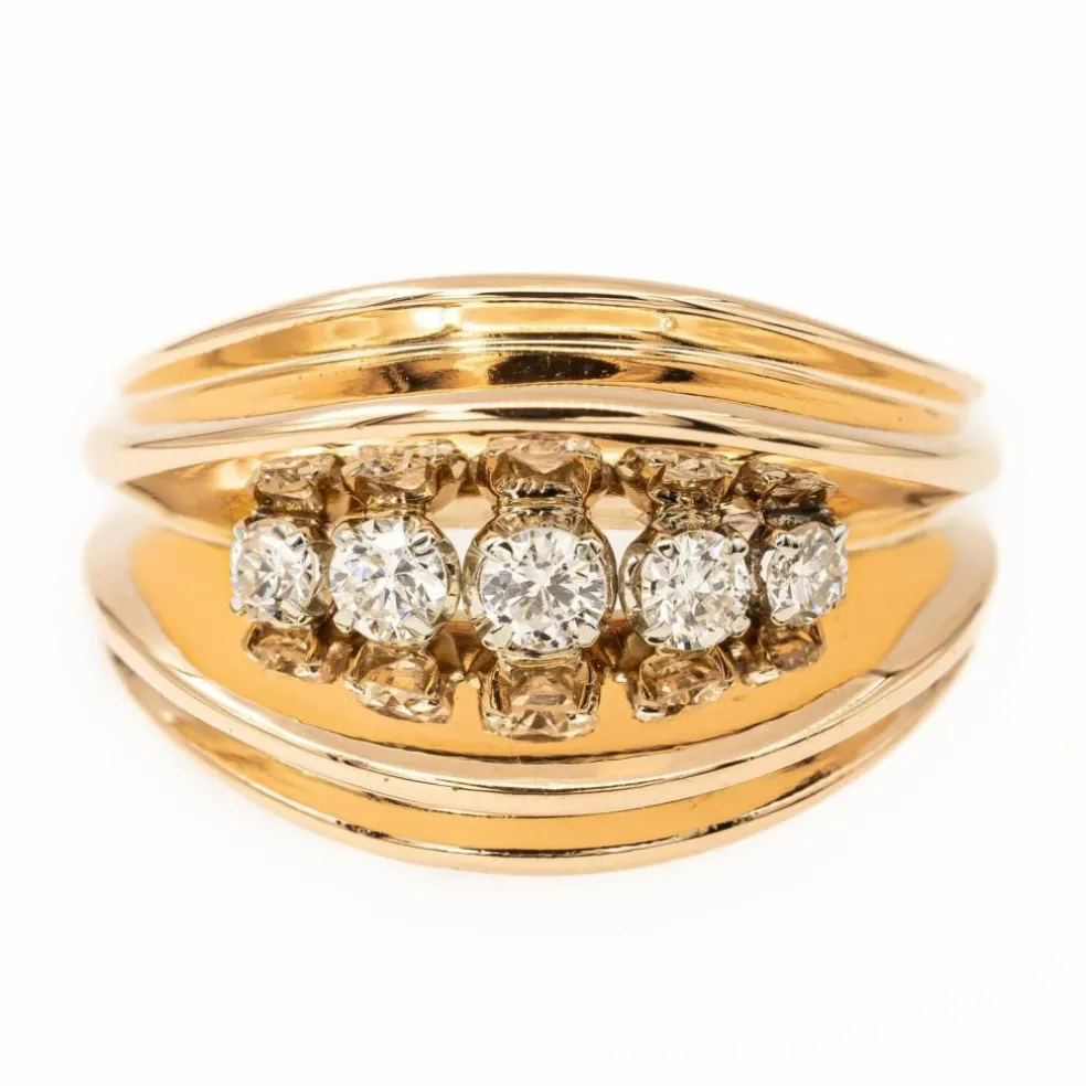 Bague Pont Or rose Diamant