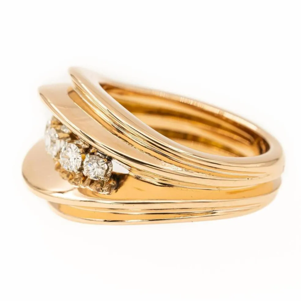 Bague Pont Or rose Diamant