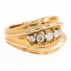 Bague Pont Or rose Diamant