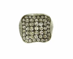 Bague pour petit doigt avec diamants, années 60