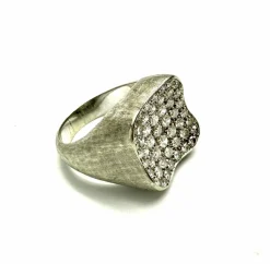 Bague pour petit doigt avec diamants, années 60