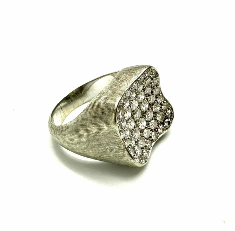 Bague pour petit doigt avec diamants, années 60