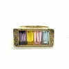 Bague Premier avec pierres multicolores