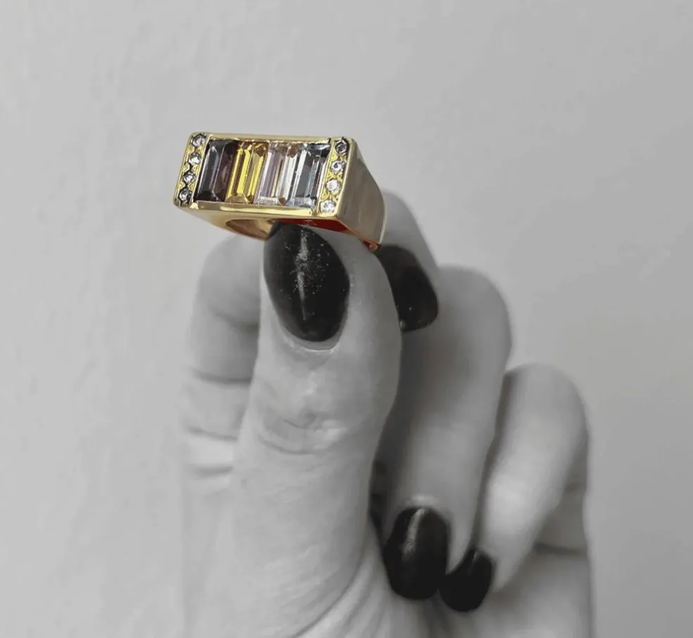 Bague Premier avec pierres multicolores